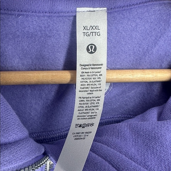 lululemon athletica Purple Half-Zip funnel neck Scuba - Picture 2 of 4